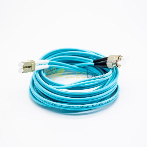 Buy Fiber Optic Cable 3M LC to FC Duplex 50 125 10G OM3 Multimode Jumper Optical Patch Cord