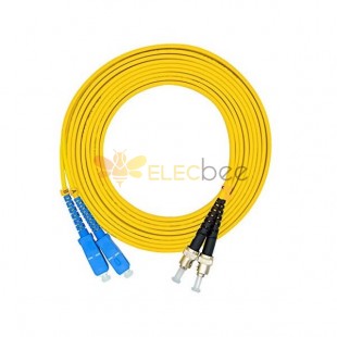Fiber Jumper Cable Manufactures 3Meter SC to ST Duplex 9/125M OS2 Single-mode Jumper Optical Patch Cord