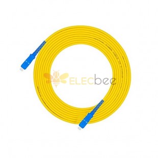 Fiber Optic Cable for Ethernet SC to SC Jumper Optical Patch Cord Simplex OS2 Single-mode 9/125μm 3M