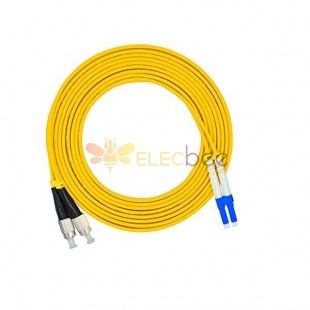 Fiber Optic Cable for Lighting LC to FC Duplex 9/125μm OS2 Single-mode Jumper Optical Patch Cord 3M