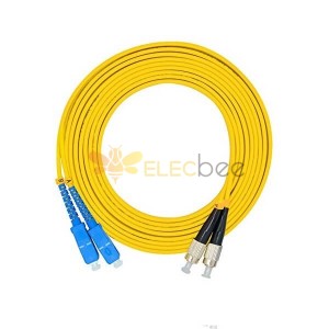 Proveedores de cables de fibra óptica 3Meter SC a FC Duplex 9/125m OS2 Single-mode Jumper Optical Patch Cord