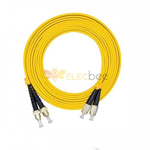 Fiber Optic Cable to Ethernet 3Meter FC to ST Duplex 9/125μm OS2 Single-mode Jumper Optical Patch Cord