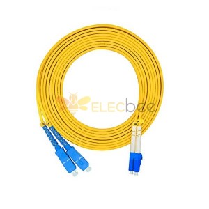 Cables de parche de fibra óptica 3Meter LC to SC Duplex 9/125'm OS2 Single-mode Fiber Optic Cable Jumper