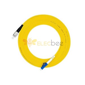 Types de câble optique de fibre 3Meter LC à FC Jumper Optical Patch Cord Simplex OS2 Mode unique 9/125m