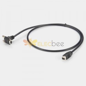 Cable Firewire de visión artificial, adaptador de conexión de datos confiable de 9 pines con cable de bloqueo de tornillo, 1 metro