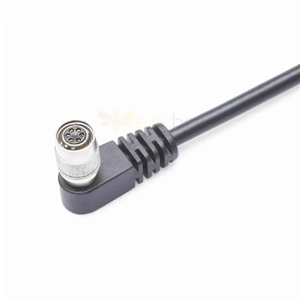 HR10A-10P-6S Right Angle Female Jack Analog Camera Elecbee Cable 0.1M
