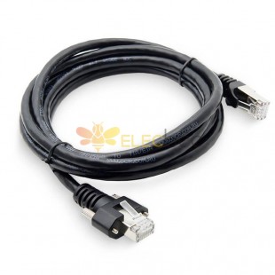RJ45 Industrial Camera Drag Chain Network Cable High Flexibility And Bending Resistance Screw Locking Gigabit Network Cable 2M