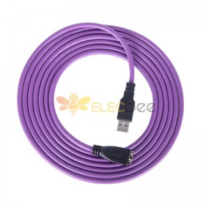 Câble de caméra industriel USB2.0A mâle à un câble d'extension femelle haute chaîne de traînée flexible 3M