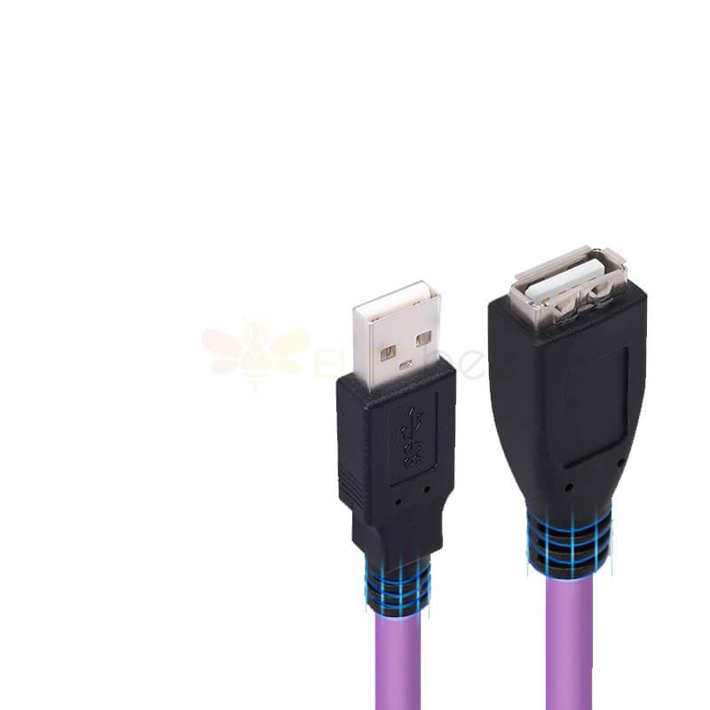 Industrial Camera Cable USB2.0A Male To A Female Extension Cable High Flexible Drag Chain 3M