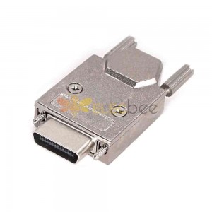Cameralink插頭SDR26芯金屬套件附外殼公頭焊線式連接器相容於12226-1150-00FR