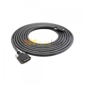 CameraLink High-Speed Signal Cable - SDR26 to MDR26 for Industrial Cameras with Drag Chain Flexibility - 1 Meter Length