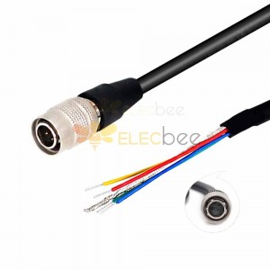 Shielded Hirose 4-Core Industrial Camera Trigger Cable HR10A-7P-4P 4-Core IO Cable with Male Power Cable 1 Meter