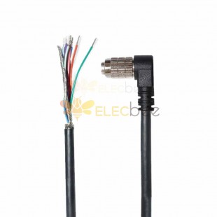 IO Trigger Cable HR25-7TP-8S Right Angled Hirose Industrial Camera 5Meter