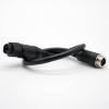 MINI DIN Connector 6 Pin To GX12 4 Pin Straight Male Snap Connection Injection Cable 0.3M 24AWG PVC