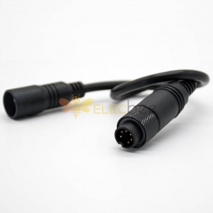 MINI DIN Connector Cable Straight 6 Pin Male To Female Snap Connection Injection Cable 28AWG PVC 300mm