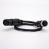 Разъем MINI DIN Женский 6-контактный пластиковый резьбовой наконечник для GX12 4-контактный женский инъекционный кабель 24AWG ПВХ 300 мм