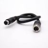 MINI DIN Plug Electrical Connector 6 Pin To GX12 4 Pin Straight Male Injection Cable 22AWG PVC 300mm