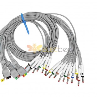 10-adriges EKG-Ableitungskabel, Kabel-Snop-kompatibel