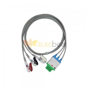 3 cables conductores de Ecg, clip de cable compatible con Mindray
