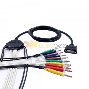 兼容日本光电的15针一体式10导联心电图电缆香蕉插头
