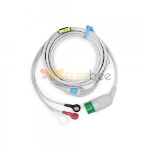 Einteiliges 3-Leiter-Snap-14-Pin-EKG-Kabel, kompatibel mit Biolight
