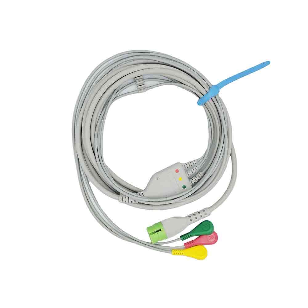 Câble ECG à 13 broches, une pièce, 3 fils, compatible Mediana