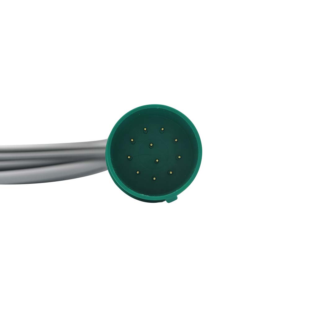 Совместимый 11-контактный цельный 3-проводной кабель ЭКГ с зажимом IEC