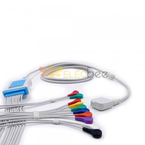 Kompatibles Kenz 10-adriges EKG-Kabel/EKG-Kabel mit Schnappverschluss, IEC Kenz 12-adriges EKG-Kabel