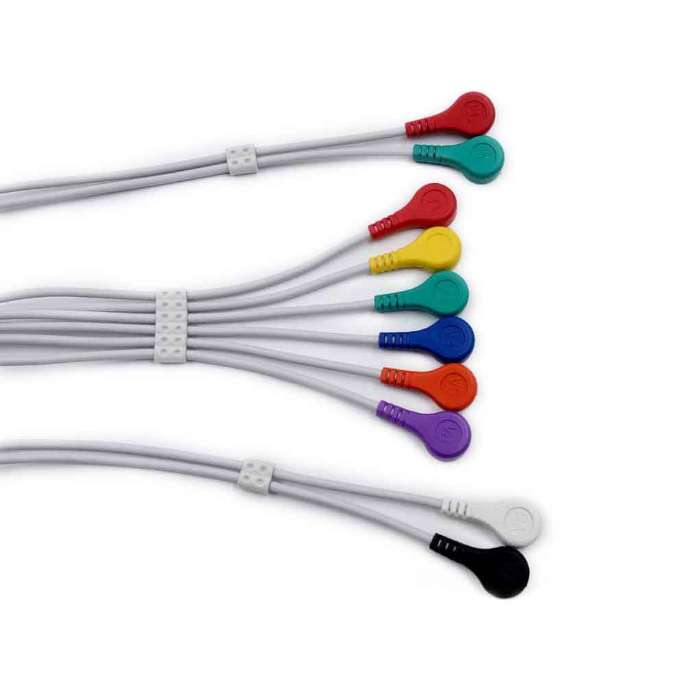 Compatible Kenz 10-Lead ECG cable /EKG cable snap IEC Kenz 12-lead ecg cable
