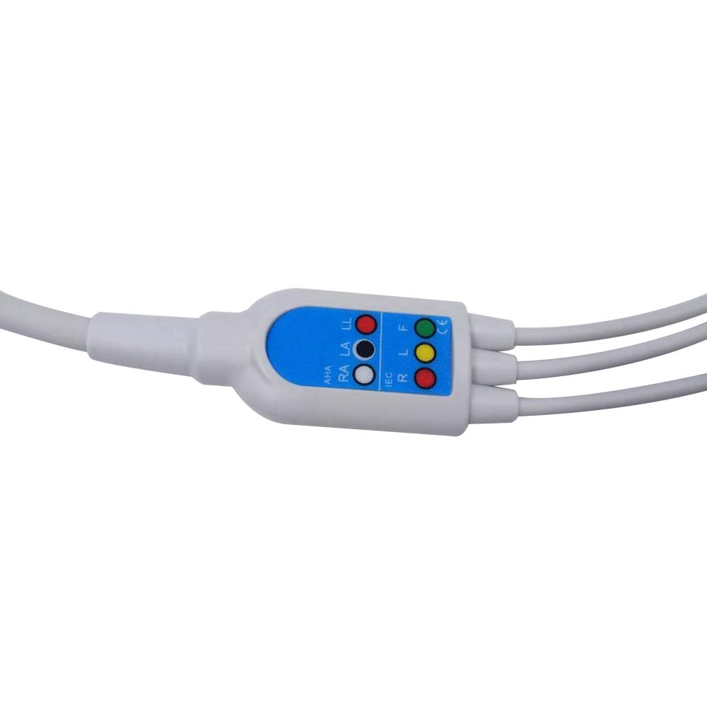 Câble ECG à 3 fils nihon kohden compatible mindray pour patient