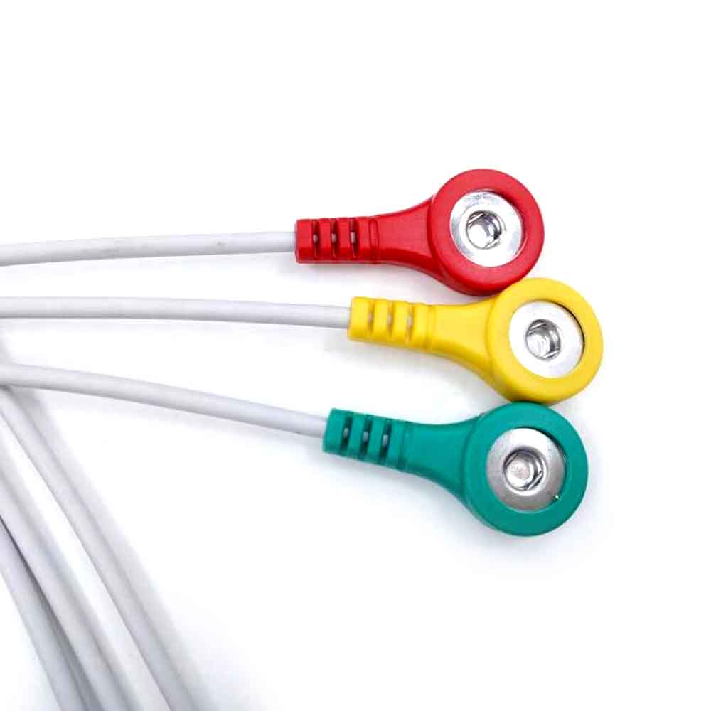 Kompatibles Nihon Kohden 3-Kanal-EKG-Kabel für Mindray-Patienten