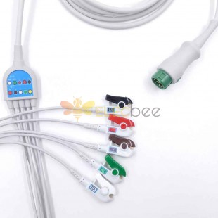 Compatible mindray t5 ecg cable IEC resistance lead low ekg ecg cable price