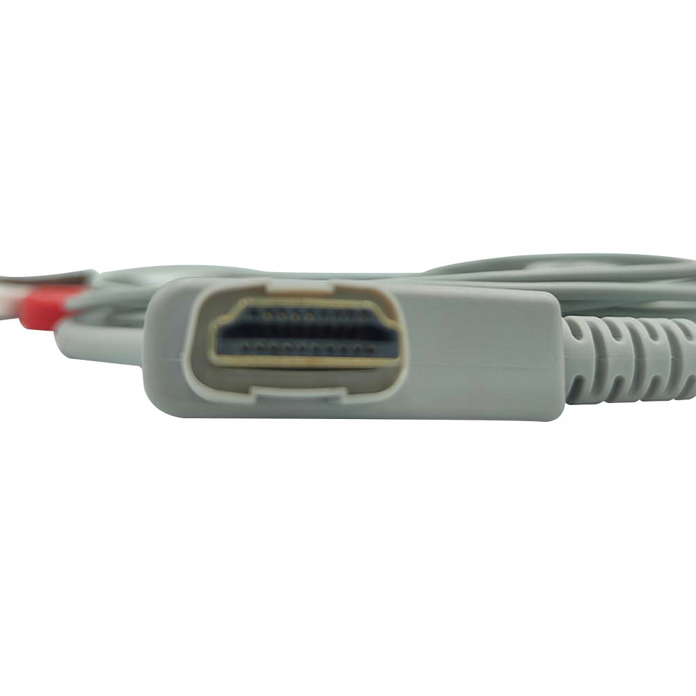 Einteiliges 5-Leiter-Clip-AHA-EKG-Kabel, kompatibel mit ZONV