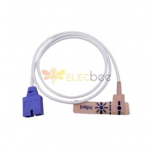 兼容适用于婴儿的一次性9针SpO2传感器电缆