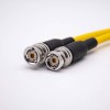 Formable Microwave Cable BNC Male to Male Straight Yellow