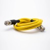 Formable Microwave Cable BNC Male to Male Straight Yellow