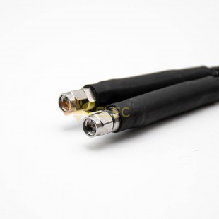 Microwave Coaxial Cable SMA Male to Male Straight Black Assembly