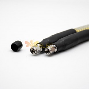 SMA电缆不锈钢公头转公头直对直微波线材带防尘帽