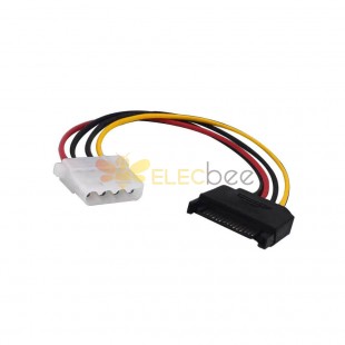 Câble d'alimentation SATA mâle à 4 broches PCI-E, 20cm, 15 broches, câble SATA 15P à 8P