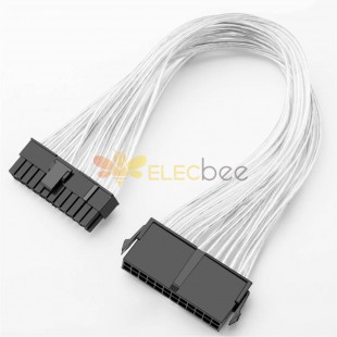 24 Pin ATX Male to 24 Pin Female Power Supply Extension Cable 30cm 24Pin Power Cable