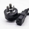 3 Pin Power Cable Computer International Standard Right Angle Plug to Straight Jack 7.3MM 1.2M Cable