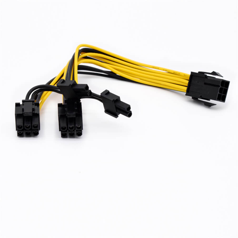 6 Pin Pcie 6 2 8Pin 1X Power Extender Extension Sleeved Splitter 3.0 Atx Riser Ribbon Cable Psu Cooling Master 35Cm