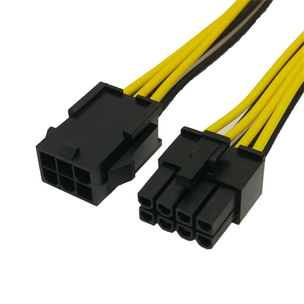 6-Pin to Dual 8-Pin GPU Power Cable - Ideal for Graphics Cards with Dual 6+2-Pin Connectors