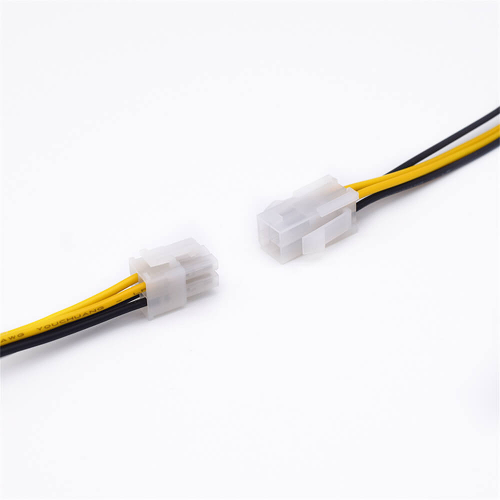 ATX 4-контактный разъем «папа» на 4-контактный разъем «мама» ПК ЦП Удлинительный кабель питания 10 см Адаптер разъема шнура