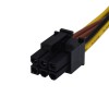 Desktop Computer GPU Power Cable - Large 4-Pin to 6-Pin Conversion, Ensures Power Delivery