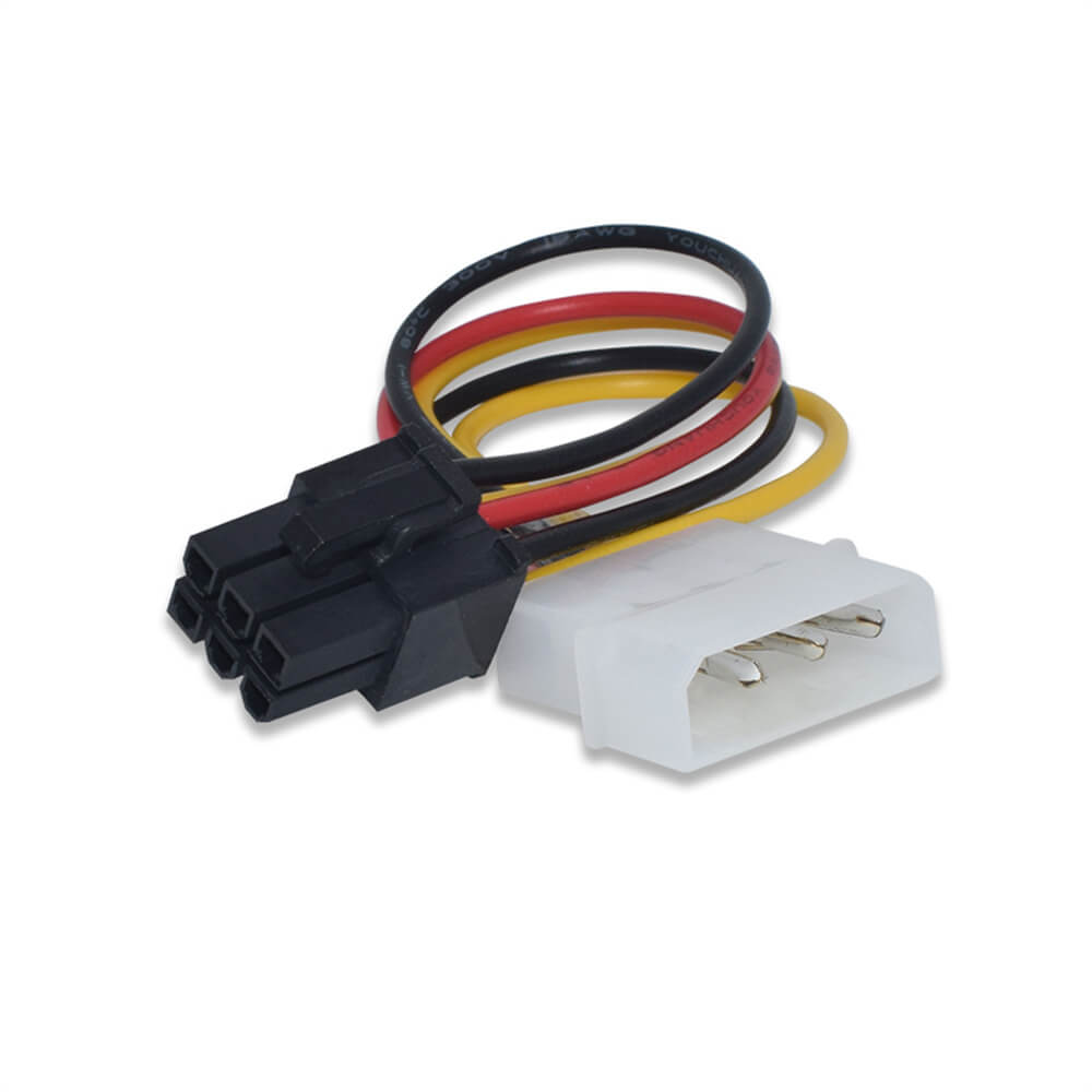 Grafikkarten-Splitter-Stromversorgungskabel, 4-poliges bis 6-poliges Grafikkarten-Strom-PCIE-Kabel für Grafikkarte