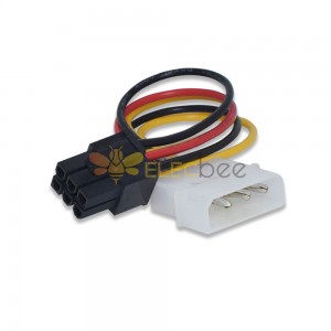 Grafikkarten-Splitter-Stromversorgungskabel, 4-poliges bis 6-poliges Grafikkarten-Strom-PCIE-Kabel für Grafikkarte