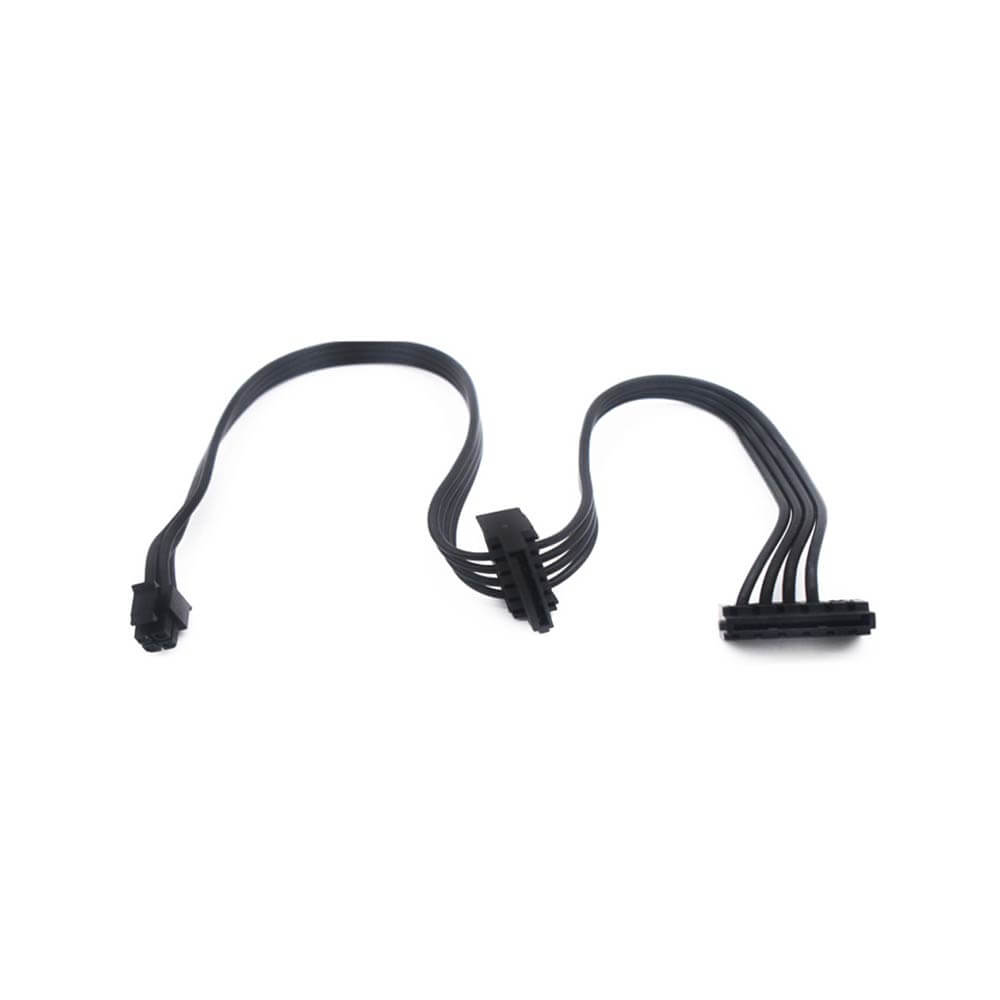 Mini 4-Pin to SATA HDD Power Cable - Provides Power to SSD and Dual Hard Drives, Compact Design