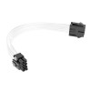 Motherboard CPU 8-Pin Power Extension Cable - Silver-Plated, Black, Enhances Power Reach
