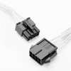 Cable de extensión de alimentación de 8 pines para CPU de placa base: plateado, negro, mejora el alcance de la energía